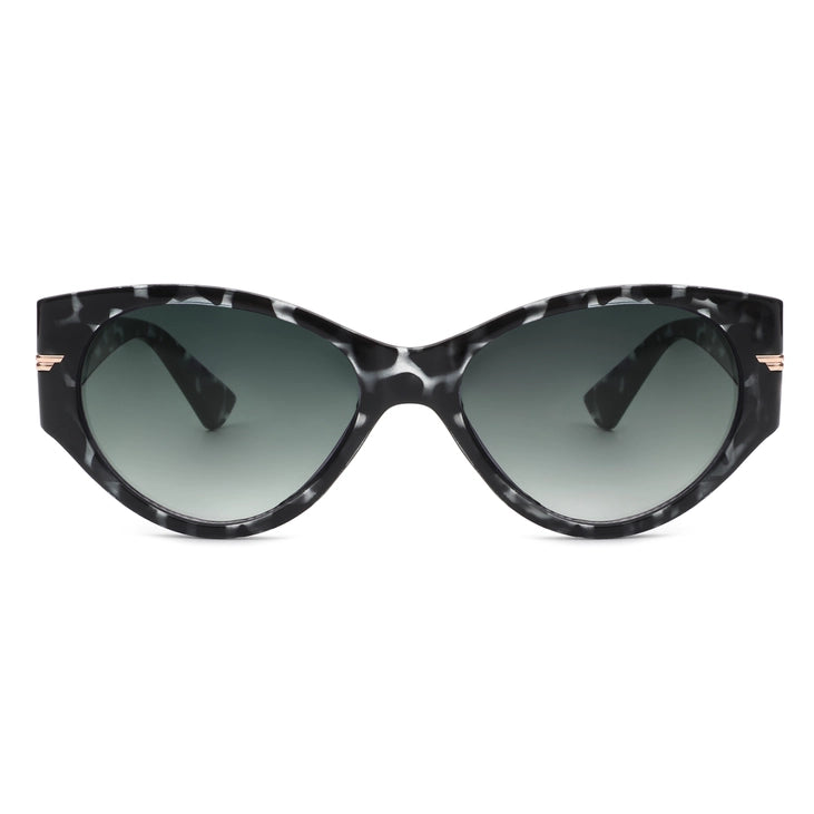 ⚡ Flash Sale — Women Sleek Oval Retro Cat Eye Sunglasses