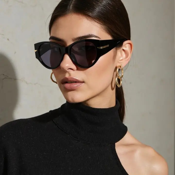 ⚡ Flash Sale — Women Sleek Oval Retro Cat Eye Sunglasses