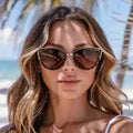 ⚡ Flash Sale — Women Sleek Oval Retro Cat Eye Sunglasses