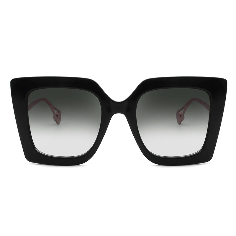 ⚡ Flash Sale — Luxurious Oversize Square Cat-Eye with Pearl-Tip Sunglasses