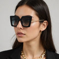 ⚡ Flash Sale — Luxurious Oversize Square Cat-Eye with Pearl-Tip Sunglasses