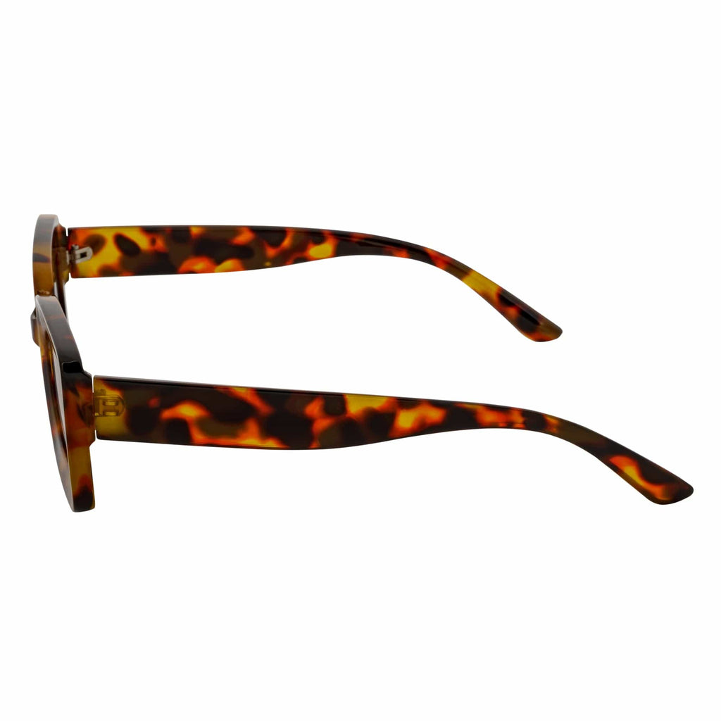 MOD - Small Thick Rectangle Retro 90s Style Sunglasses Tortoise Brown Tint