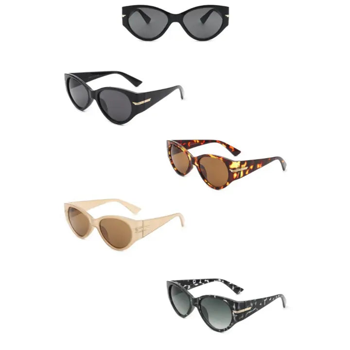 ⚡ Flash Sale — Women Sleek Oval Retro Cat Eye Sunglasses